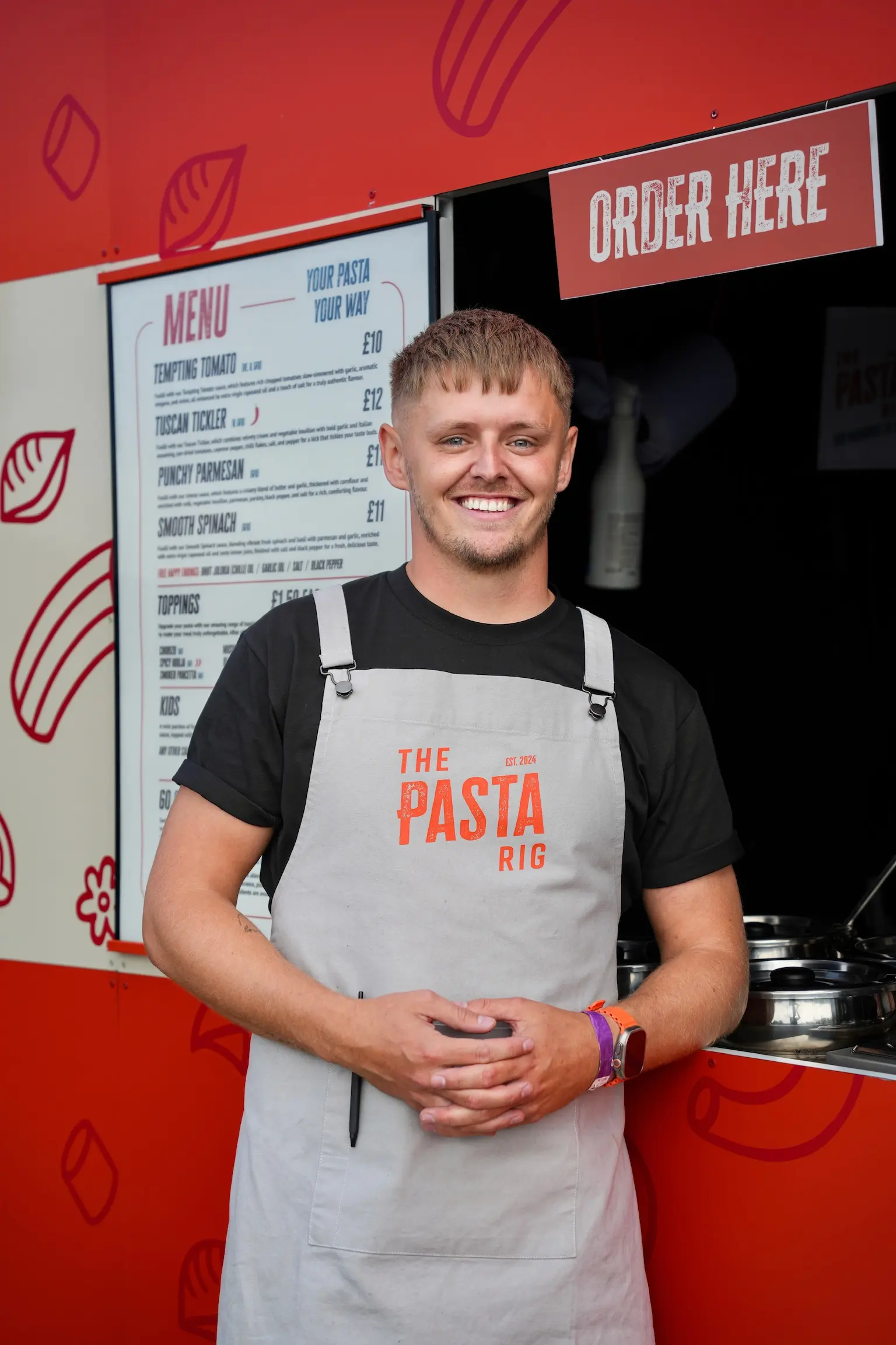 The Pasta Rig serving pasta at an event